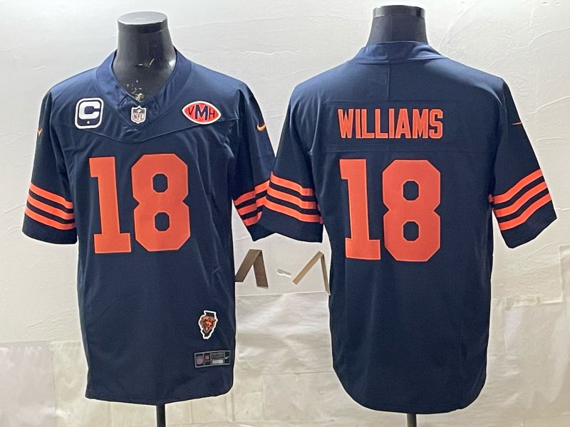 Men 2026 Chicago Bears #18 Williams Blue 3th generations Nike Limited NFL Jersey style 005->chicago bears->NFL Jersey